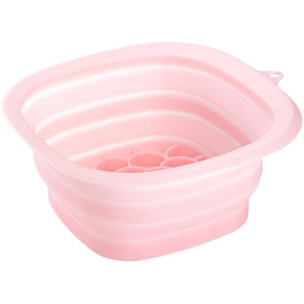 Face Bowl for Ice, 25.6x24x11.4cm Portable Foldable Silicone Facial Tub, Cold Water Skincare Tool for Home, Dorm, Camping, RV, Spa Center, Men, Women
