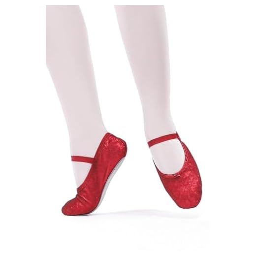 Sapatilha Meia-Ponta Glitter Infantil Só Dança IF22D, Vermelho, 22