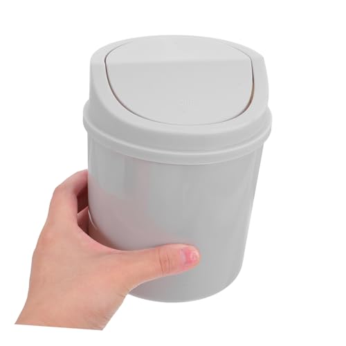 SOLUSTRE Mini-mülleimer Für Den Schreibtisch Mit Schwingdeckel: Kompakter Abfalleimer Mit 2 L Fassungsvermögen Für Büro, Schlafzimmer Und Schminktisch, Kleiner Müllbehälter Für Den – Bild 5