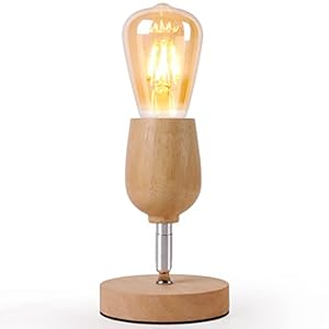 Awekliy wijnglazen tafellamp, E27 max 60W mini industriële bureaulamp, kleine bedlamp, met schakelaar, met stekker, voor…
