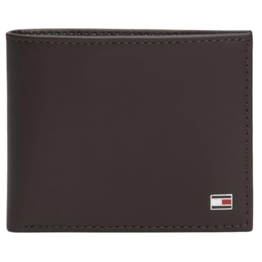 Tommy Hilfiger Eton Mini CC Wallet, Cartera para Hombre, Brown, OS
