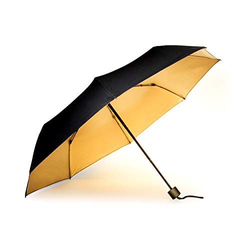 SUCK UK - Suck UK Parapluie Arc-en-Ciel à Changement de Couleur - Compact, Pliable et Résistant au Vent pour Homme et Femme - Coupe-Vent pour Adulte, Noir, Dia.100 x