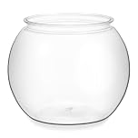 BESPORTBLE Large Plastic Goldfish Bowl, Unbreakable Round Fish Tank, Clear Bubble Vase for Centrepieces, Small Aquarium Terrarium for Home Office Desk Decor, Shatterproof