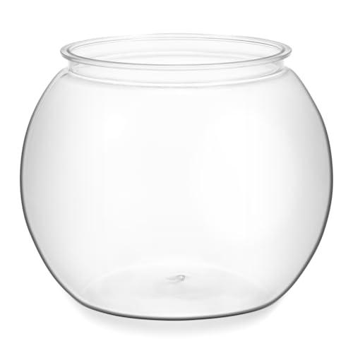 Image of BESPORTBLE Clear Plastic Fish Bowl: Round Clear Vase Pot Transparent Goldfish Bowl Aquarium Bubble Bowl Goldfish Turtle Tank Hydroponic Planter Containers 8.66 X 6.88 Inches