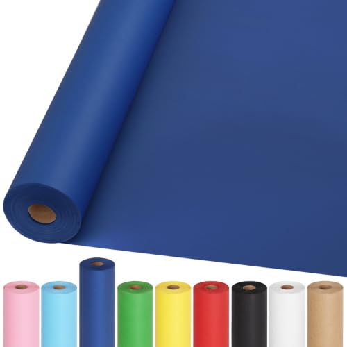 Moretoes 36" x 2,400"(200') Blue Kraft Paper Roll Banner Paper Craft Paper