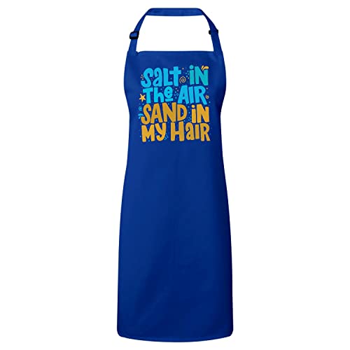 Tablier cuisine premium bleu plage mer vacances pour homme et femme