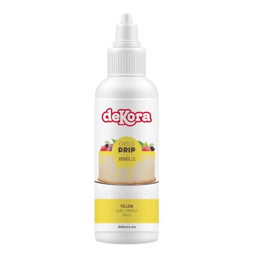 dekora - Choco Drip cor amarela, decoração efeito gota para bolos Drip Cake - 180 g
