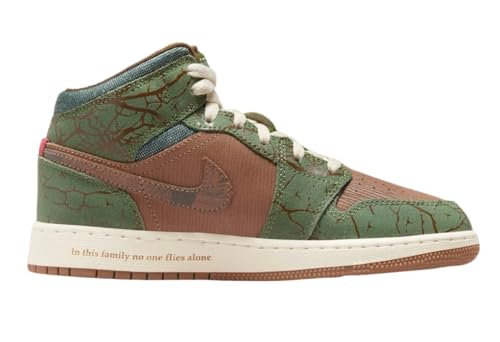 Jordan Big Kid's 1 Mid SS Archaeo Brown/Light Olive (FQ8101 200) - 73