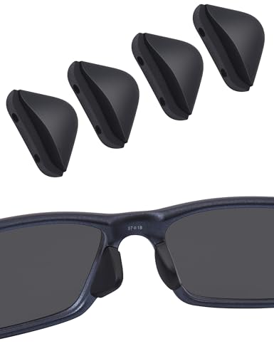 BLAZERBUCK Replacement Nose Piece Pads for Oakley Airdrop OX8046 | OX8065 Sunglass - Asian Fit Black + Black