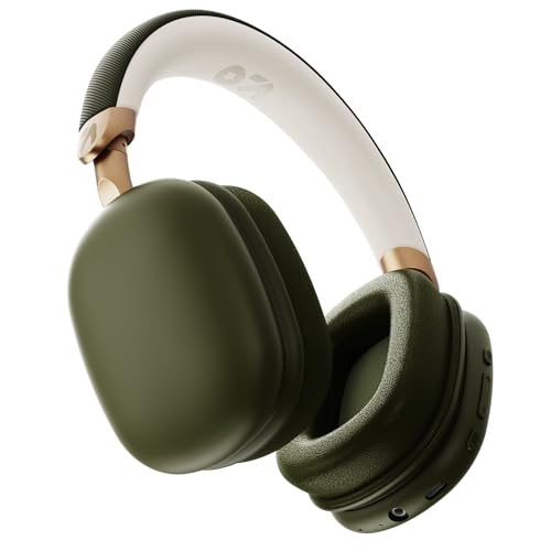 Image of GOBOULT Fluid X Headphones Bluetooth Wireless 60H Playtime, 40mm Bass Driver, Zen ENC Mic, Type-C Charging, Gaming Mode, BTv 5.4, Headphones Wireless with mic (Green)