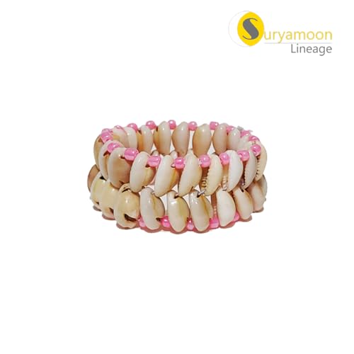 Generic Suryamoon Shell Bracelet, Handmade Cowdie, Pink, Pack of 2 - Image 3