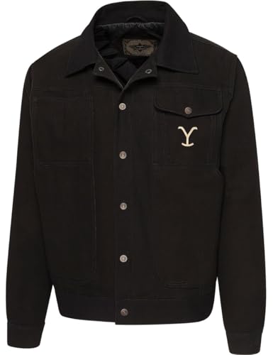 Veste western Carter STARS & STRIPES en toile noire robuste