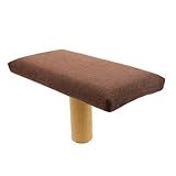 DEARMAMY Ergonomischer Balancehocker Holz Mittlerer Meditationsstuhl zum Knien Tragbarer Gebetshocker für Yoga und Gleichgewichtsübungen Braun