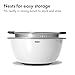 OXO Good Grips Stainless Steel Colander, 5 qt. Capacity, Strainer with Non-Slip Handles, Kitchen Colander for Pasta and Vegetables, Nesting Stainless Steel Strainer and Sieve