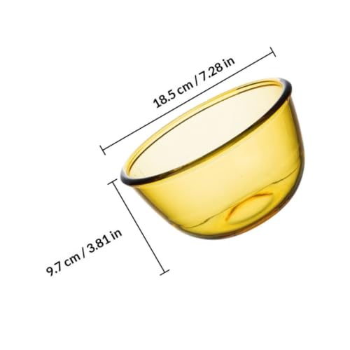 Cuenco de cristal amarillo para cocina, un obsequio práctico de vidrio de borosilicato 3