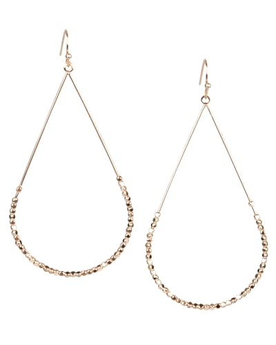 Earrings Teardrop hoop dangle drop with Seed Beads for Women