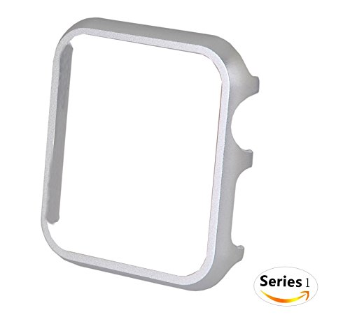 Apple Watch Case Aluminum,UniqueKay iWatch Aluminum Protective Shell Bumper Cases Covers for Apple iWatch All Models (42mm Silver)