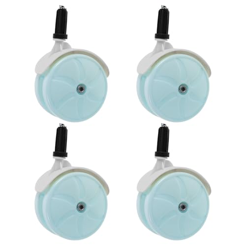 Toyvian 4 Piezas Ruedas Giratorias Silenciosas para Andador de Ñiño Plástico Resistente y Altura Ajustable, Ideales para Bebés y Pequeños en Interiores