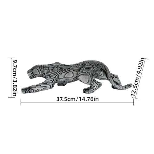 Statue de table léopard guépard en résine synthétique pour bibliothèque - 6