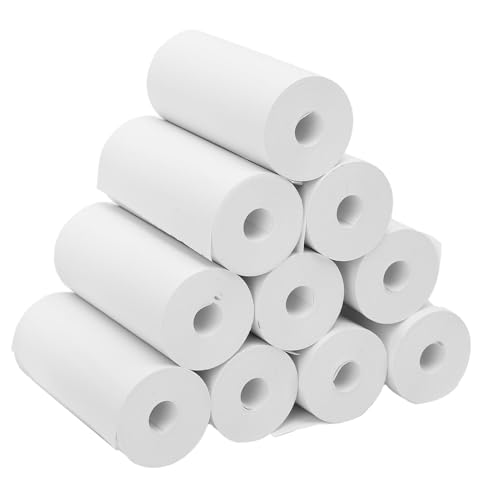 Naroote 10 Rollos de Papel de Impresión para Cámara Instantánea, Papeles de Impresión Térmica, Hojas de Recambio con Tecnología de Térmica, Ideal para Cámara Instantánea y Mini Impresora Fotográfica