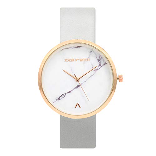 Image of Joker & Witch Synthetic Star Rosegold Analog Watch Bracelet Set For Women, White Dial, Gray Band
