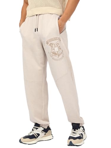 Image of Bewakoof Official Harry Potter Merchandise Men's Graphic Print Oversized Fit Terry Joggers