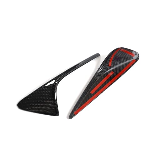 Image of MEWANT Side Camera Cover for Tesla Model 3 Highland HW 4.0 2024 2PCS Black Real Carbon Fiber Side Camera Turn Signal Covers Side Camera Protection Cover