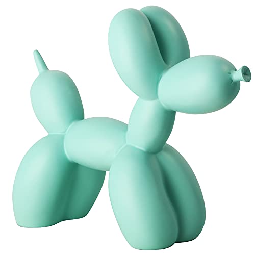 Orenm Balloon Dog Sculpture Resin Cute Animal Crafts Balloon Dog Shape Art Statue Modern Desktop Decorations For Home Bedroom Living Room And Office Decoration 8 Inches (Light Green) #TOP12