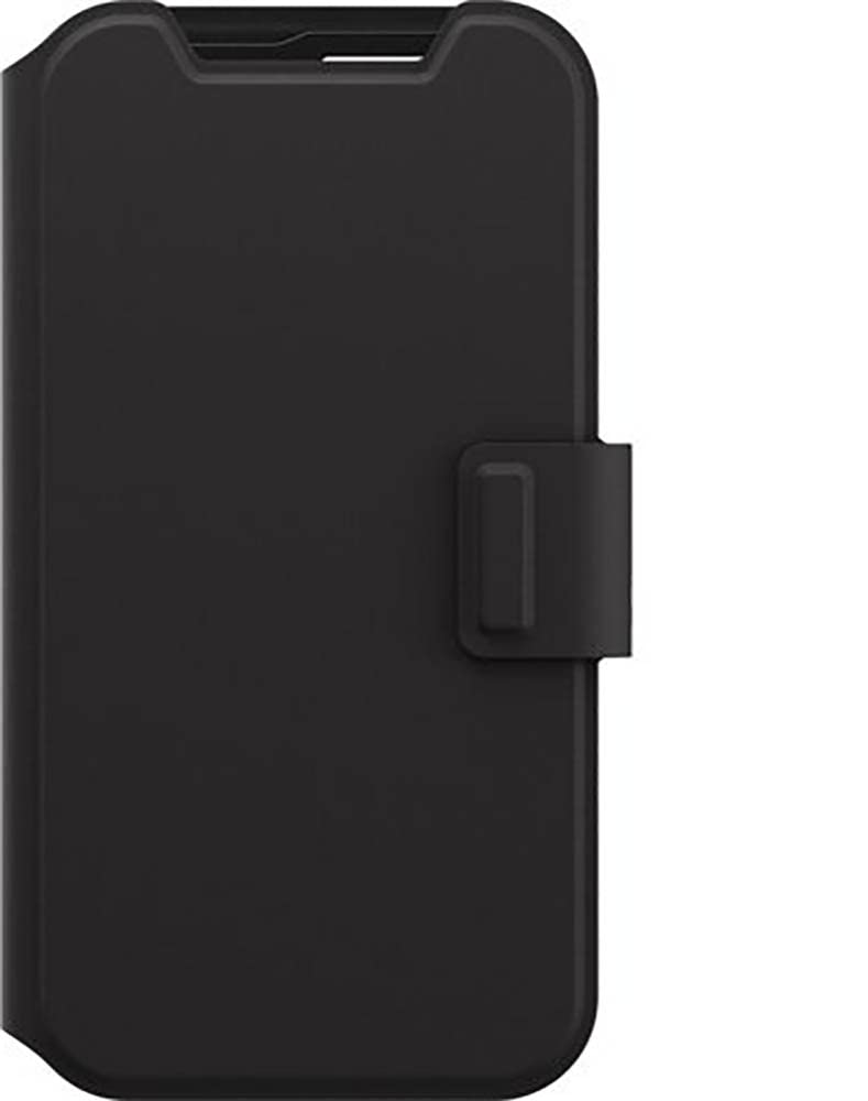OtterBox Strada Via Case for Samsung Galaxy S22, Shockproof, Drop Proof, Slim, Soft Touch Protective Folio Case with Card Holder, 2x Tested to Military Standard, Black