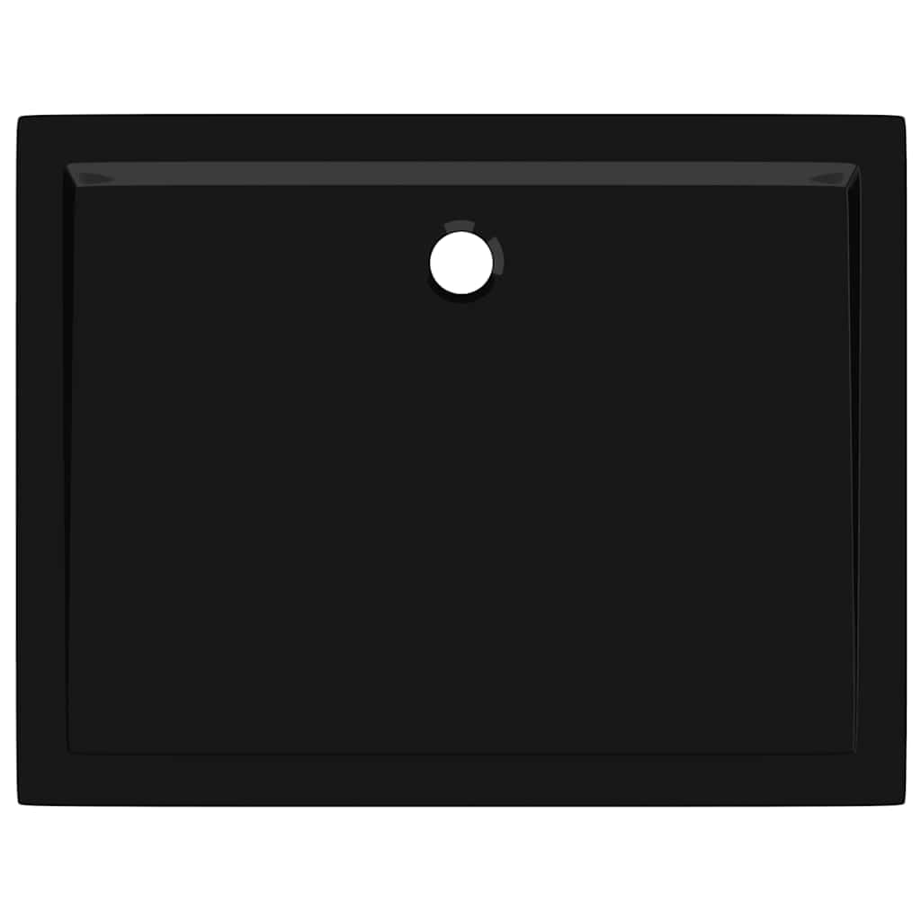 vidaXL Piatto Doccia in ABS Rettangolare Nero 70x90 cm