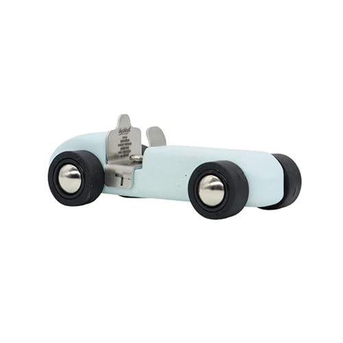 BigBlock Custom Arrow 1937 Silver Arrow Vintage Wooden Race Car Handcrafted with Metal Detailing & Rubber Tires (Blue)