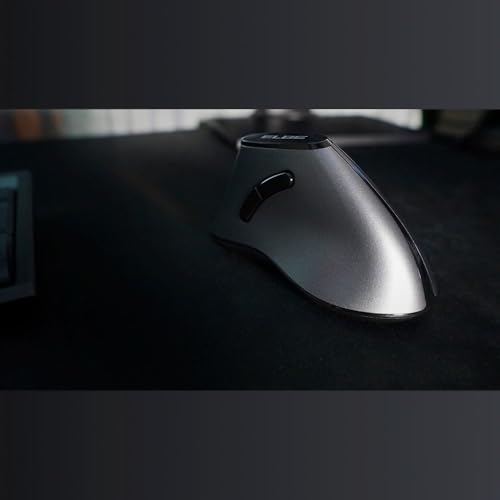Elbe RT-102 - Ratón inalámbrico Vertical ergonómico, diseño para relajar muñeca y antebrazo Durante Uso. Compartimento para Guardar Receptor Nano USB, 800dpi, Negro - imagen 2