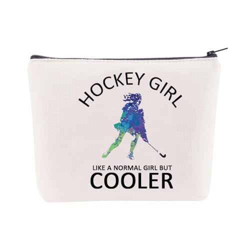 Hockey Girls Gifts Hockey Makeup Bag Hockey Gifts for Girls Women Hockey Lovers Hockey Players Ice Hockey Bag Girls Hockey Gifts Hockey Fan Gifts Girls Ice Hockey Gifts Hockey Accessory for Women