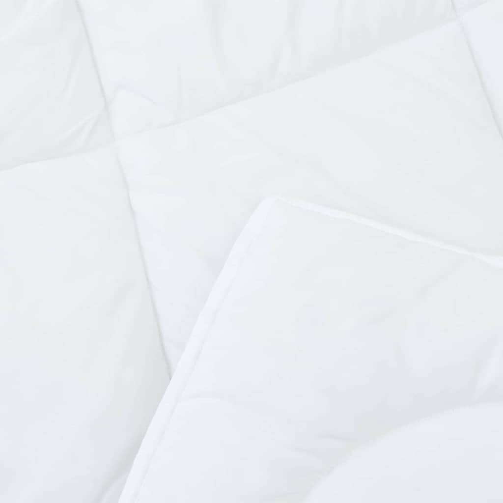 Edredón de invierno blanco de 200 x 135 cm, microfibra, para dormitorio y habitación de invitados, transpirable, para todo el año, lavable, aislante térmico, ligero, ideal para noches frías