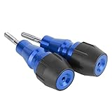 Ausla Almohadilla de Choque Universal para Motocicleta Protector Deslizante de Marco de Acero Inoxidable 10 Mm CNC Aleación de Aluminio POM Tornillo Directo en el Amortiguador para Corredores (BLUE)