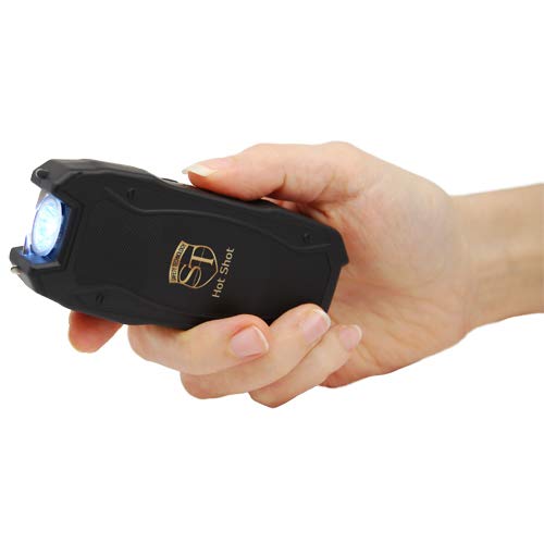 Safety Technology Hot Shot Stun Gun With Flashlight And Battery Meter Black #TOP1