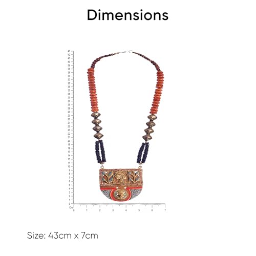 Image of AAKRITI ART CREATIONS Handcrafted Tribal Dhokra Necklace Collection | Royal, Pharaoh & Butterfly-Inspired Artisan Brass Statement Jewelry | Ethnic, Elegant & Artistic Necklaces for Women