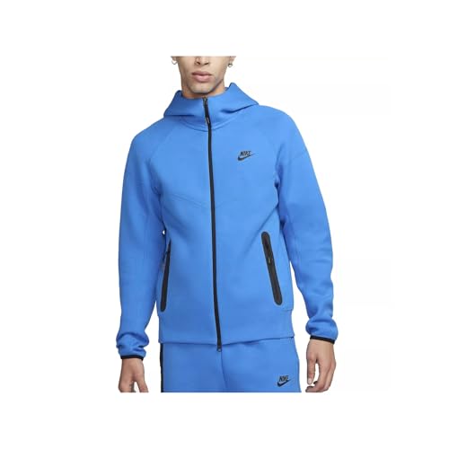 Nike Sportswear Tech Fleece Windrunner Men's Full-zip Hoodie Size-XX-Large, Light Photo Blue/Black2