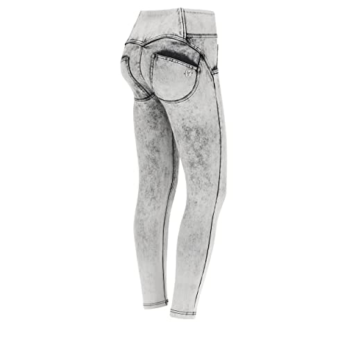 Jeans push up WR.UP 7/8 superskinny denim navetta bleached