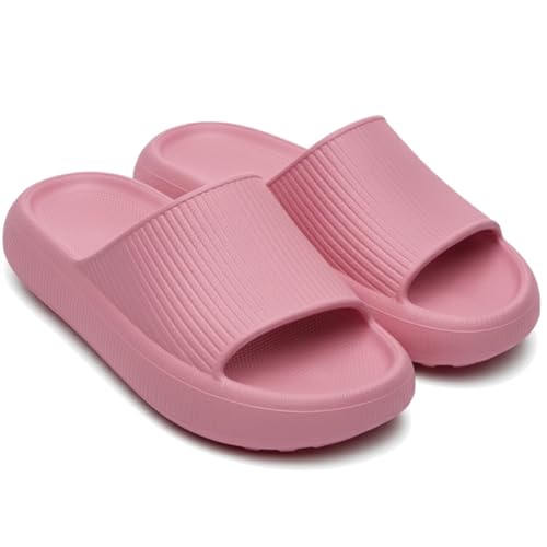 Chinelo Slide Nuvem Feminino Conforto Leve e Macio Antiderrapante 911-GG (Rosa, 37-38)