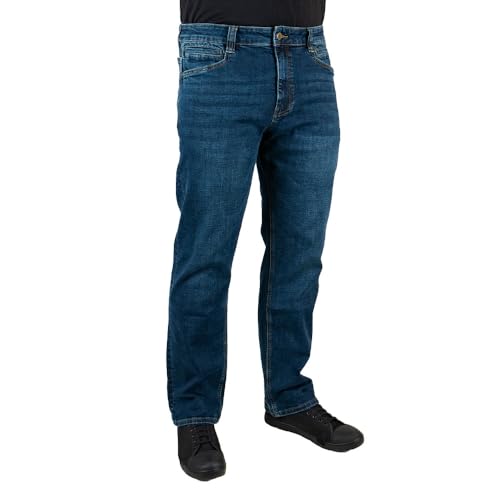 LA Police Gear Men's Terrain Flex Relaxed Fit Tactical Jeans, Comfortable Stretch Denim Jean, EDC Stretch Waistband Jeans