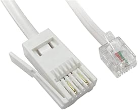 PCSL® - BT Plug to RJ11 ~ SKY Satelite Box Telephone/Modem Cable, for use with SKY/SKY + / SKY PLUS/SKY HD (1m, White)