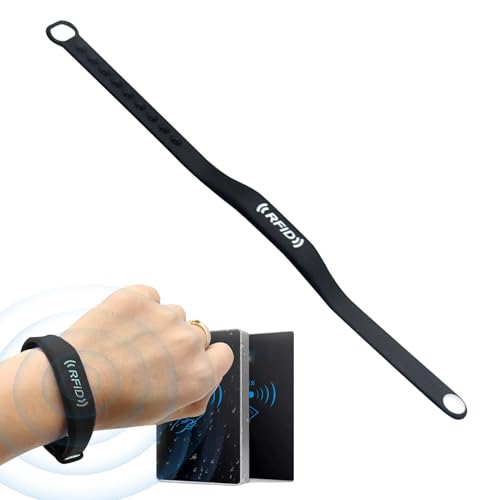 Pulsera para control de acceso, pulsera de identificación portátil | Pulsera de identificación impermeable para centros de juegos, parques acuáticos, pulsera de pago de 13,56 MHz