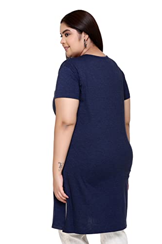 Image of In Love Women's Cotton Blend Plus Size Printed Kurti
