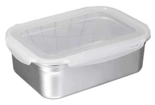 Blinxo冷凍保存容器 冷凍タッパー ホーローバット 氷 容器 アイスクリーム容器 ふた付き密閉 食品級ステンレス鋼製 急速 冷凍 電子レンジオーブン対応 オーブン 耐熱 薄型 深型 再利用可能 食洗器 キッチンツール デザート用 家庭用 冷凍庫用 大容