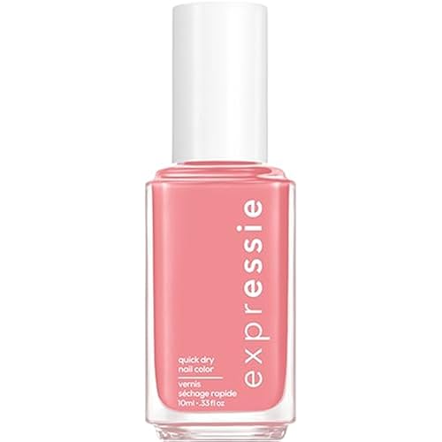 essie Expressie Nail Polish, Quick-Dry Rose Pink Nail Polish, Vegan, Second Hand, First Love, 0.33 fl oz