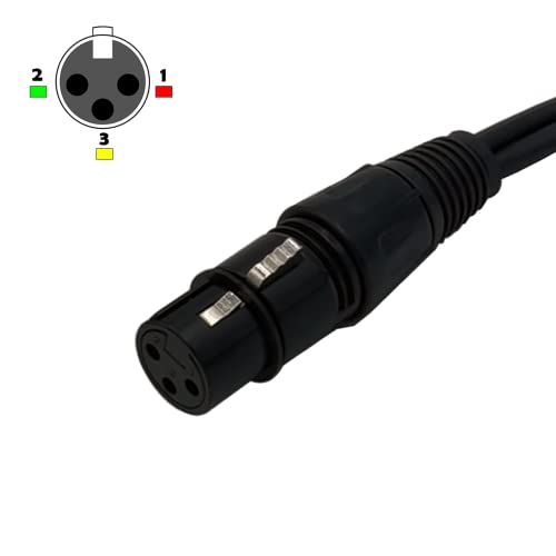 BRIEFCEC 2Pcs XLR Splitter Cable, Microphone Y Cable 1 Female to 2 Male 3 Pin Jack Splitter Cord Audio Adapter - Image 2