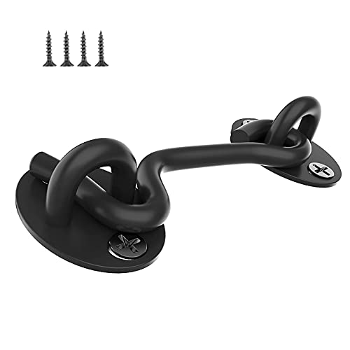 Stainless steel cabin hook, cabin hook, storm hook, cabin hook, black latch for doors closure hook