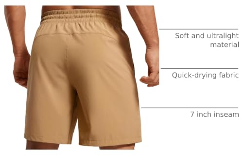 Image of CRZ YOGA Linerless Workout Shorts 7'' | Lightweight, Quick Dry, Running, Pockets, for Men