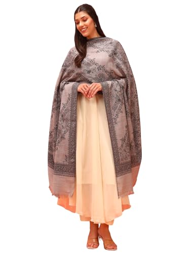 Écharpe Kashmiri Jamawar Pashmoda grand châle chaud pour femme idéal soirées d'hiver